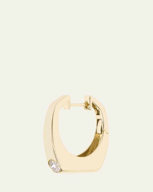 Grace Nano Earring in 14K Yellow Gold with White Diamonds, Single